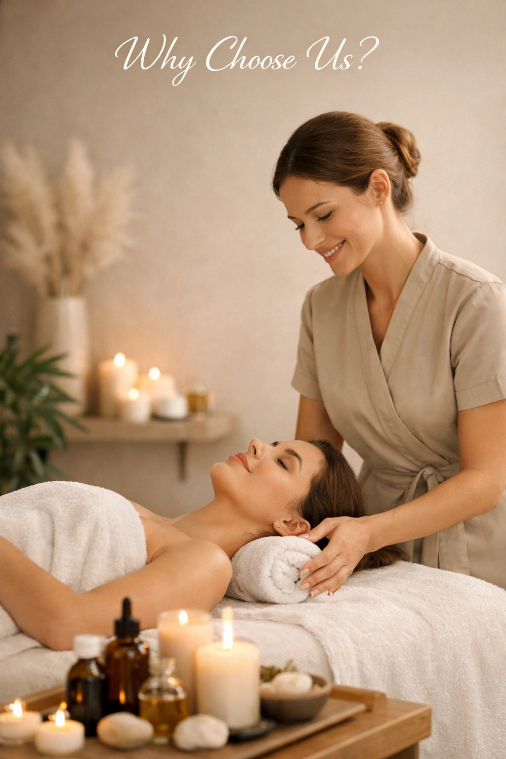 Professional spa therapist providing massage at Mass  Spa Pondicherry